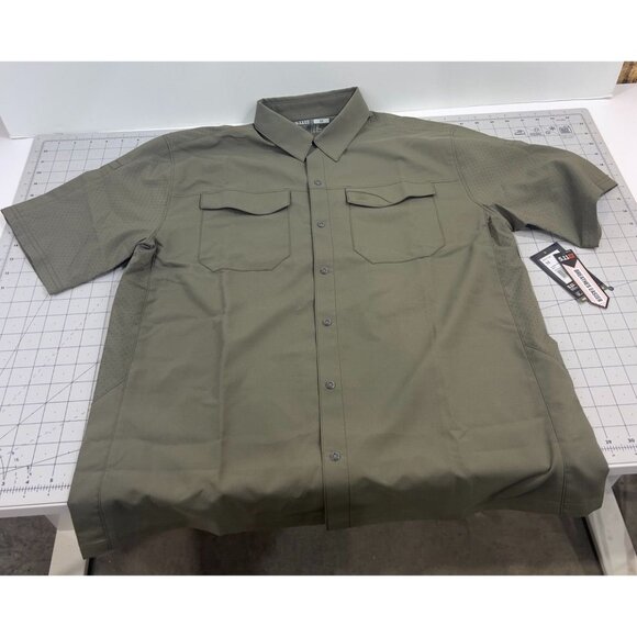 Men's 5.11 Freedom Flex Short Sleeve Shirt Medium Ranger Green NEW - Picture 2 of 7
